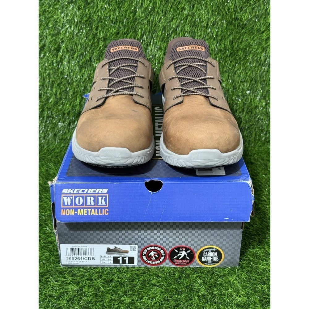 "Skechers Delson 3.0 SR Tyoll Men's 11 Slip Resistant Work Shoe New